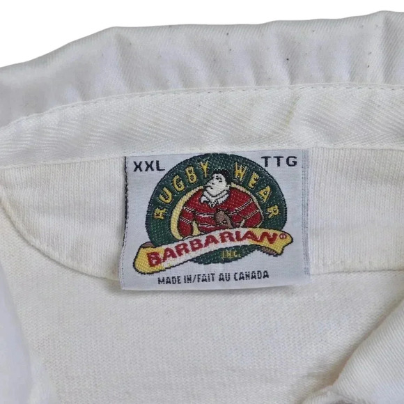 Barbarian Rugby Shirt England World in Union White Long Sleeve Athletic Size XXL - Picture 8 of 11